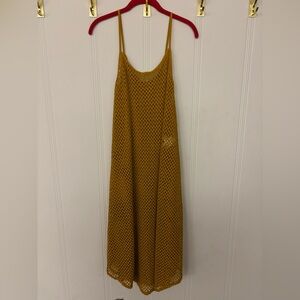 Zara Mustard Crochet Midi Dress. Beach cover up!!